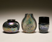 Three contemporary iridescent
