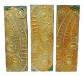 THREE CONTEMPORARY METAL WALL