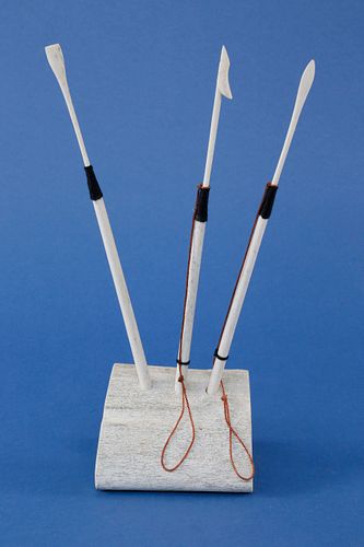 THREE CONTEMPORARY MINIATURE BONE