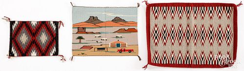 THREE CONTEMPORARY NAVAJO INDIAN