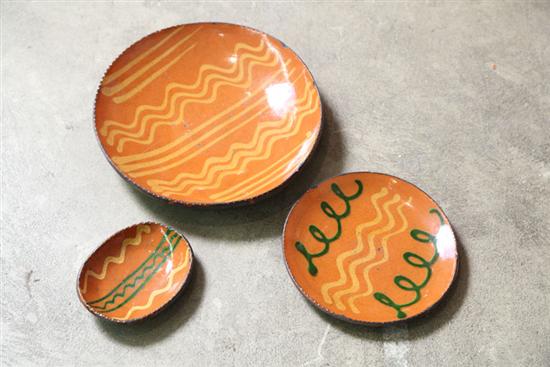 THREE CONTEMPORARY REDWARE