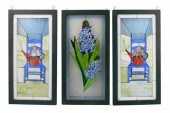 THREE CONTEMPORARY STAINED-GLA
