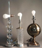 THREE CONTEMPORARY TABLE LAMPS