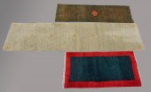 THREE CONTEMPORARY WOOL RUGSTH