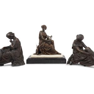 Three Continental Bronze Figures