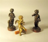 Three Continental bronze figur