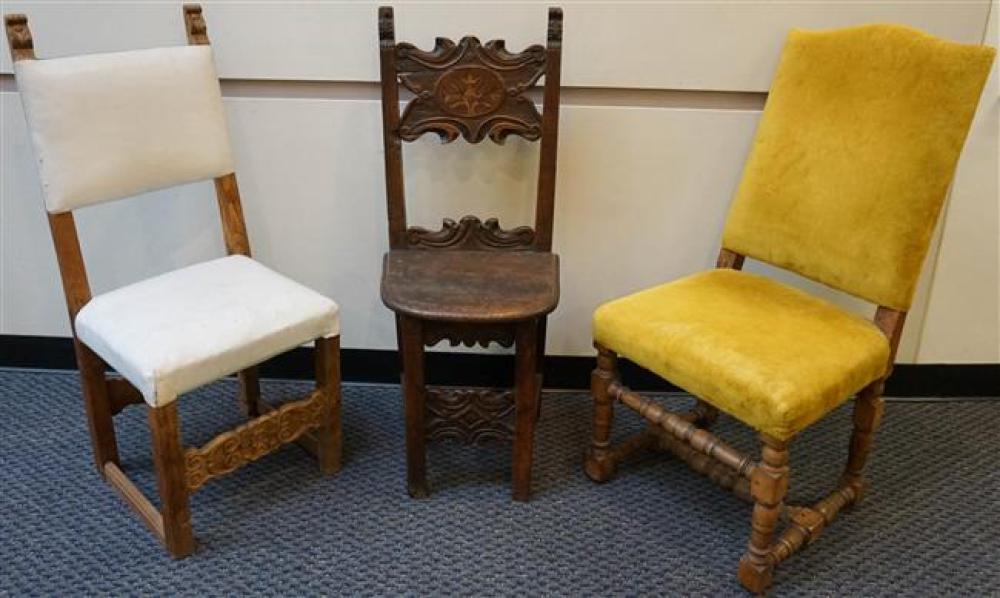 THREE CONTINENTAL CARVED AND TURNED