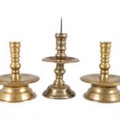Three Continental Cast Brass H