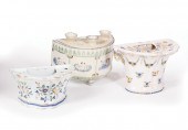 THREE CONTINENTAL FAIENCE DEMI
