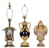 THREE CONTINENTAL GILT METAL M