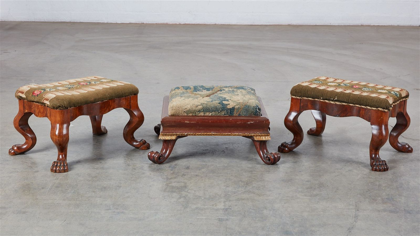 THREE CONTINENTAL MAHOGANY AND