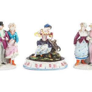 Three Continental Porcelain Figures