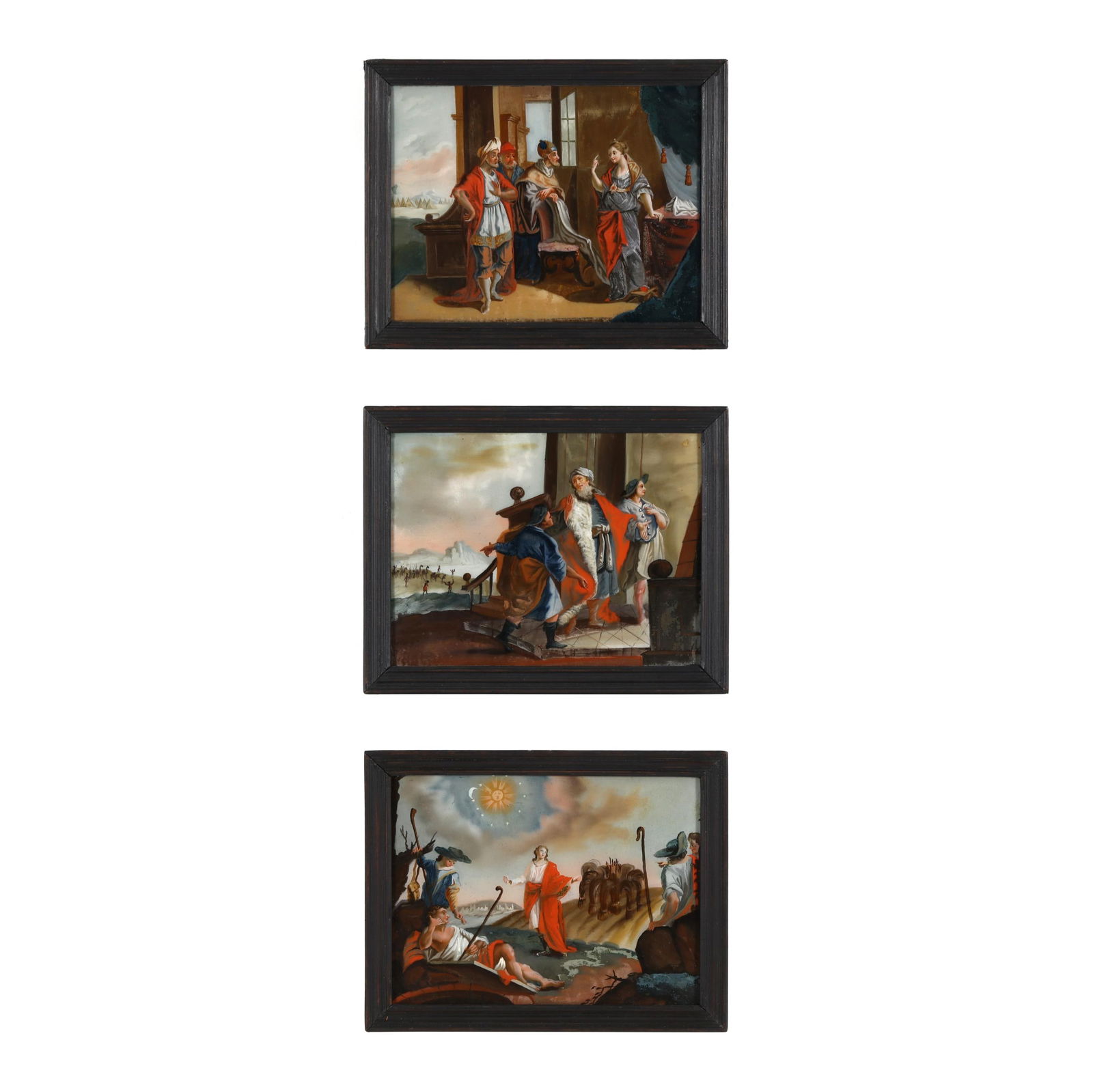 THREE CONTINENTAL REVERSE GLASS