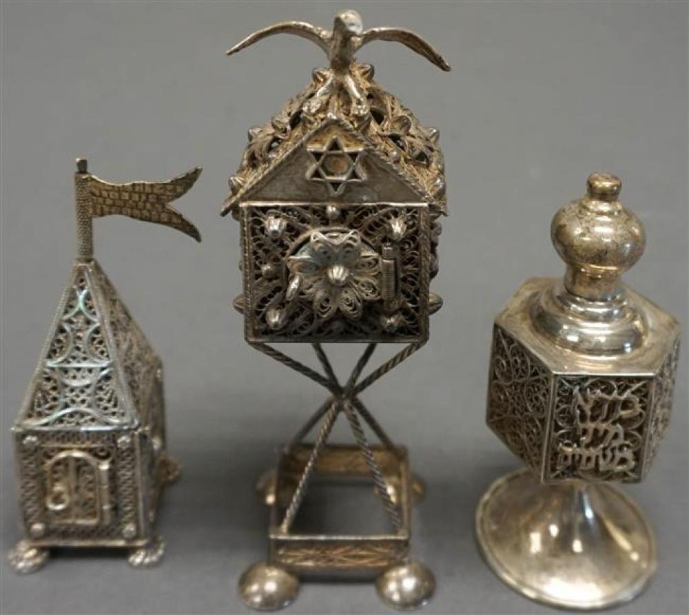 THREE CONTINENTAL SILVER JUDAICA