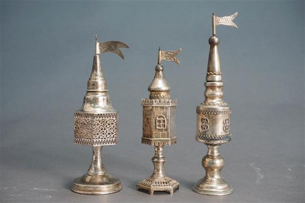 THREE CONTINENTAL SILVER JUDAICA