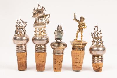 Three Continental silver mounted