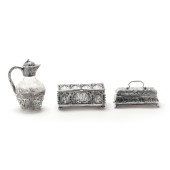THREE CONTINENTAL SILVER  OBJE