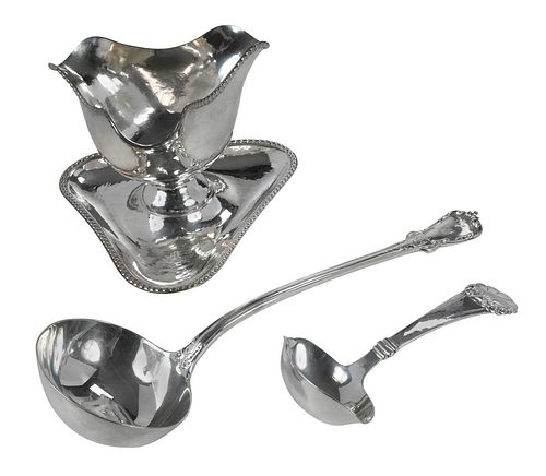 THREE CONTINENTAL SILVER TABLE
