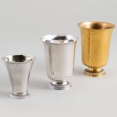 THREE CONTINENTAL SILVER TUMBL