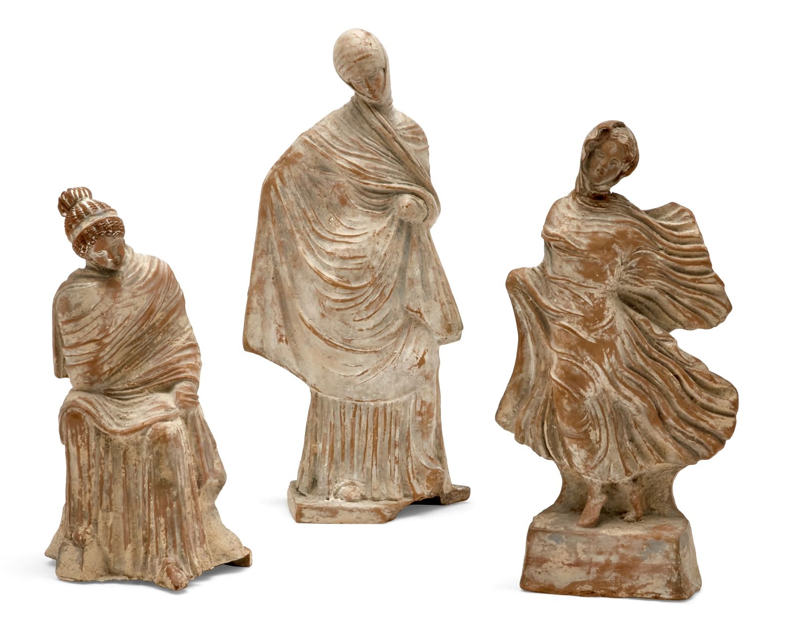 THREE CONTINENTAL TERRACOTTA