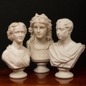 THREE COPELAND PARIAN BUSTS FO
