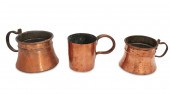 THREE COPPER ALE MUGSThree cop