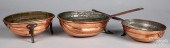 THREE COPPER MELON MOLD COOKWA