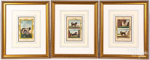 THREE COPPER PLATE DOG