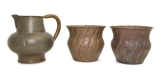 *Three Copper Vessels comprising an