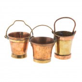 THREE COPPER/BRASS MINIATURE B