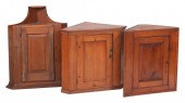 THREE CORNER CUPBOARDS EARLY 2