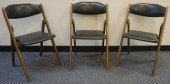 THREE CORONET STAINED WOOD AND