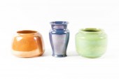 THREE COWAN POTTERY LUSTERWARE