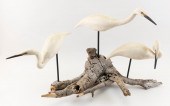 THREE C.R. DRESCHER CARVED SNO