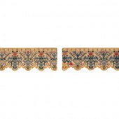 Three Crewelwork Drapery Pelme