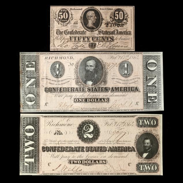 THREE CRISP UNCIRCULATED LATE WAR