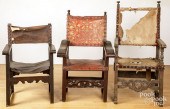 THREE CROMWELLIAN ARMCHAIRS, 1