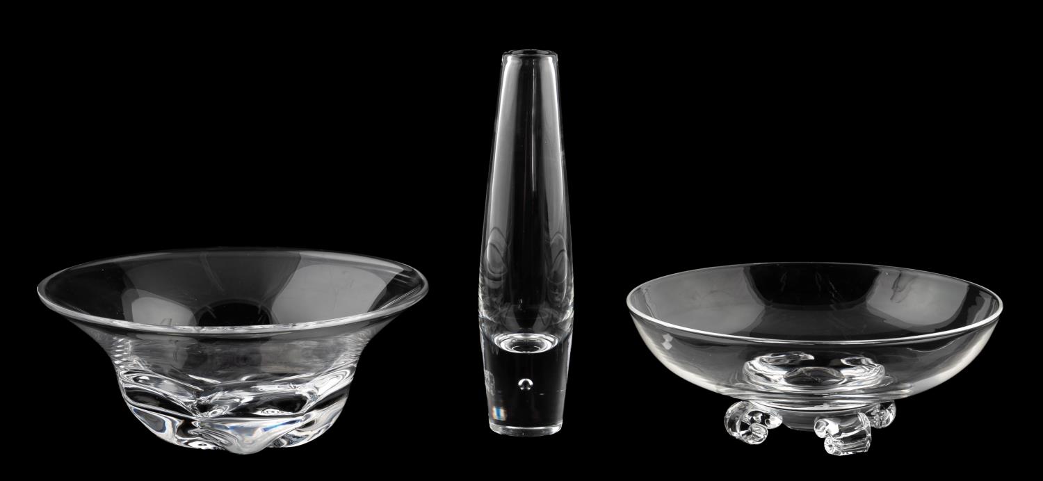 THREE CRYSTAL OBJECTS, ORREFORS &