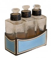 THREE CRYSTAL PERFUMES IN ENAM