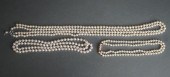 THREE CULTURED PEARL NECKLACES