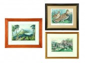 THREE CURRIER & IVES PRINTS.