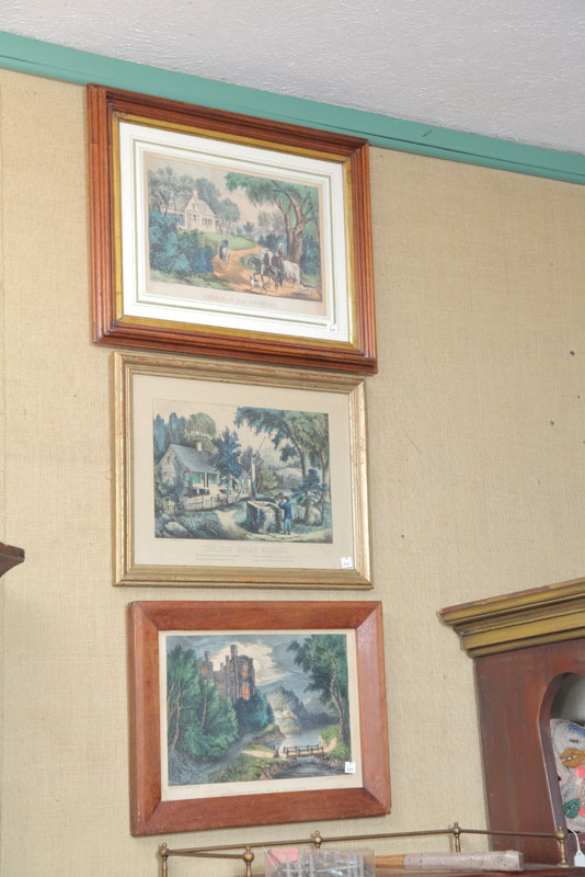 THREE CURRIER & IVES PRINTS.