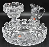 THREE CUT GLASS PIECES, TO INC