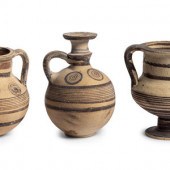 Three Cypriot Bichrome-Ware Ve