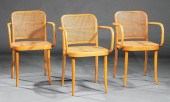 THREE CZECH BENTWOOD ARMCHAIRS