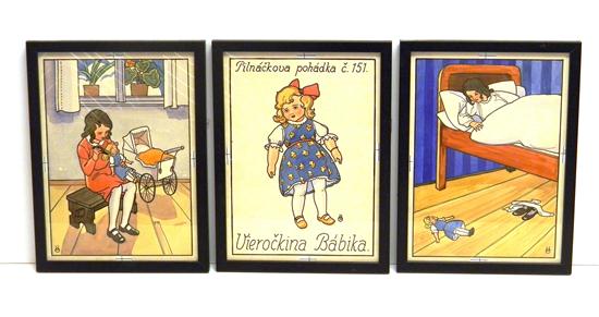 Three Czech watercolor pen and
