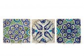 THREE DAMASCUS UNDERGLAZE PAIN