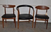 THREE DANISH MODERN UPHOLSTERE