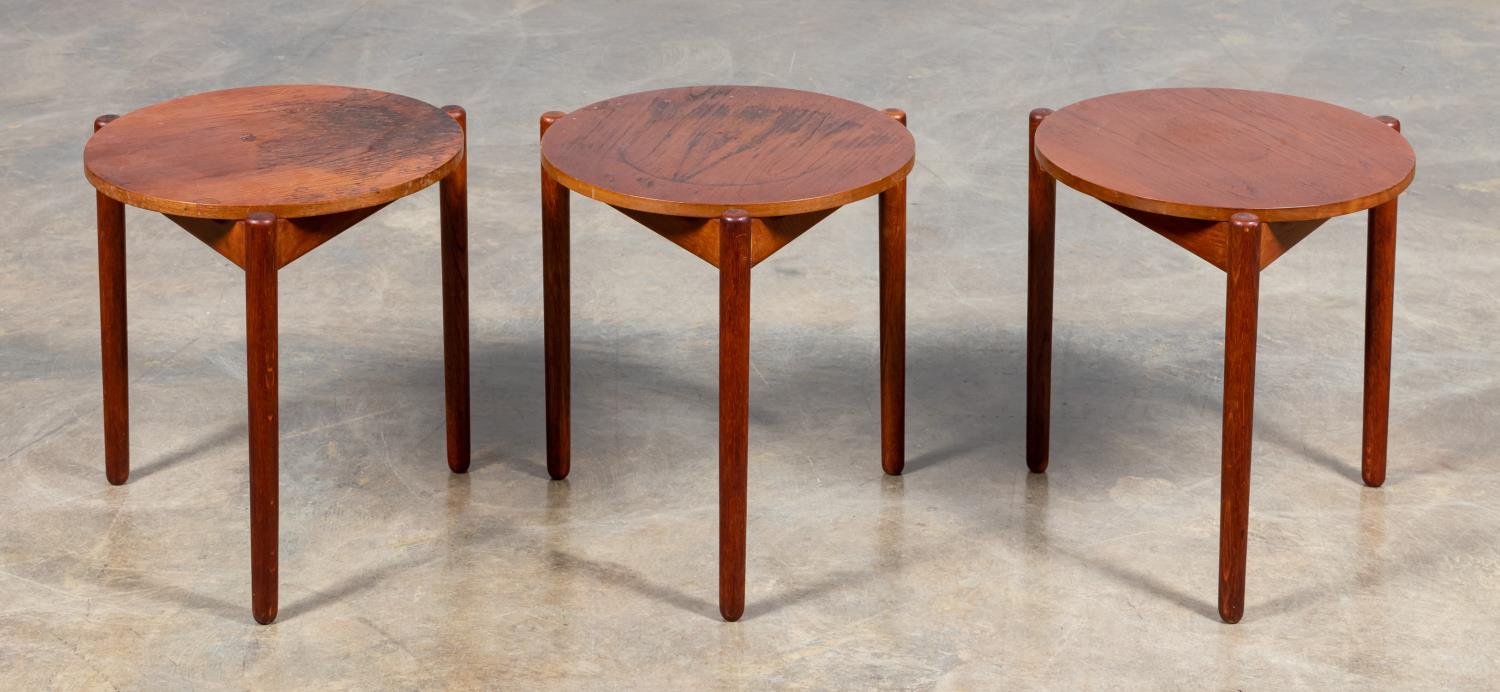 THREE DANISH STACKING SIDE