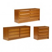 THREE DANISH TEAK DRESSERS Pos